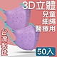 MIT台灣嚴選製造 細繩 3D立體醫療用防護口罩 -兒童款 50入/盒 product thumbnail 8