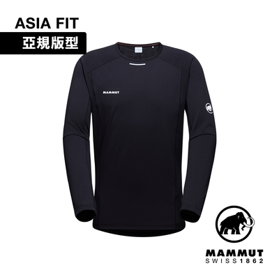 【Mammut 長毛象】Aenergy FL Longsleeve AF Men 輕量抗菌長袖排汗衣 黑色 男款 #1016-01350