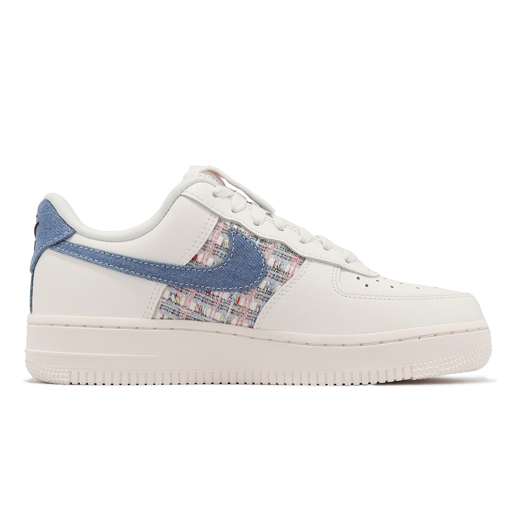 Nike Wmns Air Force 1 07 LX 女鞋AF1 小香風單寧牛仔百搭混色編織