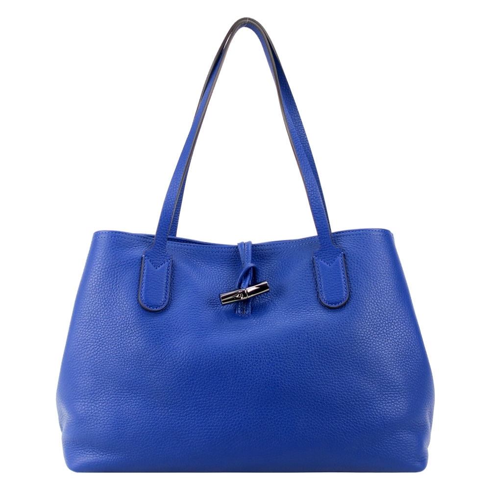 LONGCHAMP ROSEAU ESSENTIAL 竹節托特包(中/鈷藍)