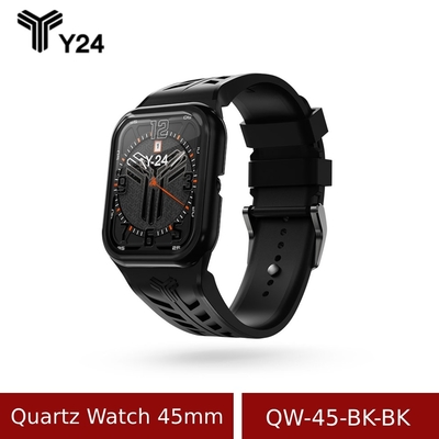 【y24】quartz watch 45mm 石英錶芯手錶 qw-45-bk-bk 黑/黑 (不含錶殼)