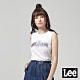 Lee 女款 數位幾何漸層Logo印花無袖背心 白 product thumbnail 1