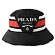 PRADA 品牌LOGO印花設計加厚尼龍漁夫帽/遮陽帽(黑) product thumbnail 1