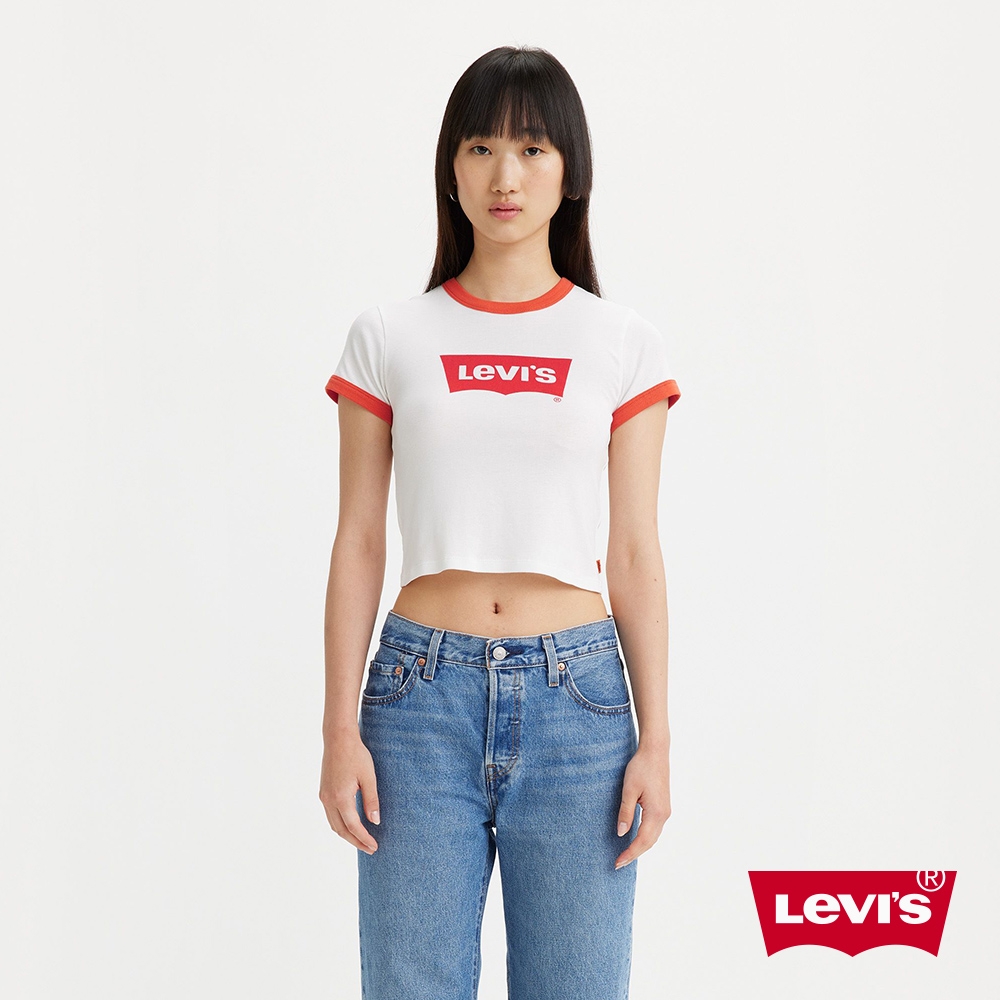 Levis 女款 Mini短版短袖Tee恤 / Batwing LOGO