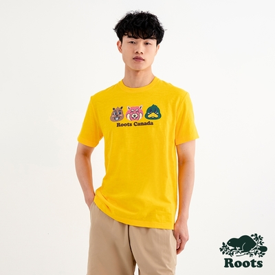 Roots 男裝- BUDDY FRIENDS CLASSIC短袖T恤-檸檬黃