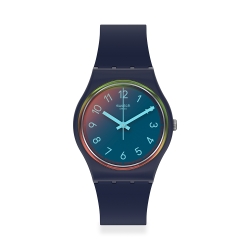 SWATCH Gent 原創系列手錶LA NIGHT BLUE 湛藍夜空(34mm)