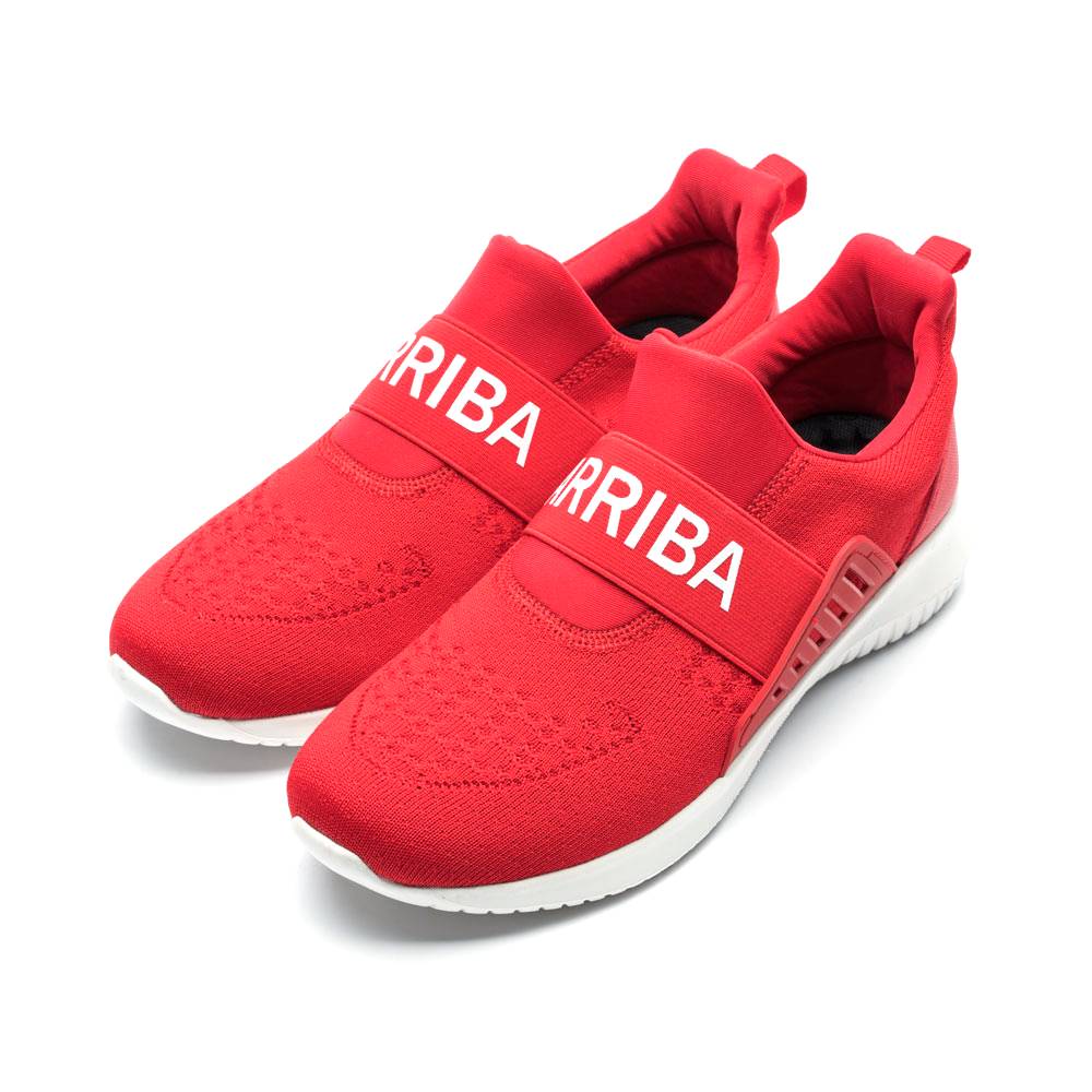 ARRIBA艾樂跑男鞋-飛織透氣運動鞋-紅/黑(FA526)