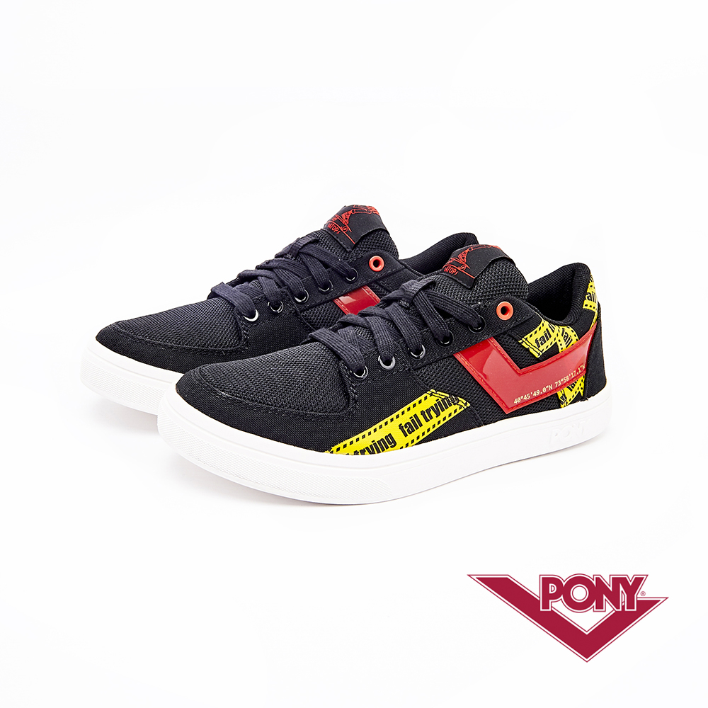 【PONY】A TOP系列-復古經典滑板鞋款-男-黑