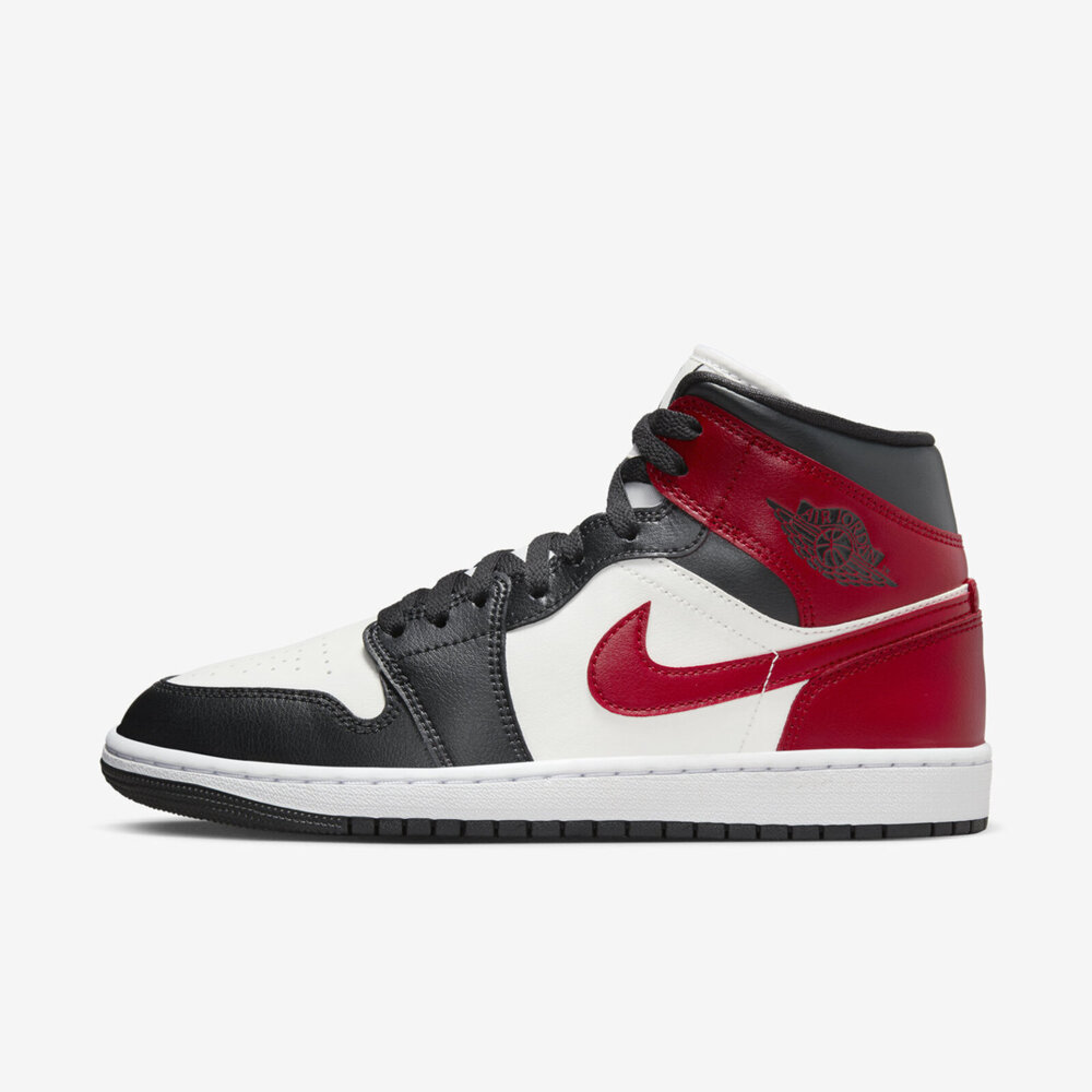 Nike Wmns Air Jordan 1 Mid [BQ6472-160] 女 休閒鞋 運動 經典 喬丹 中筒 白紅黑