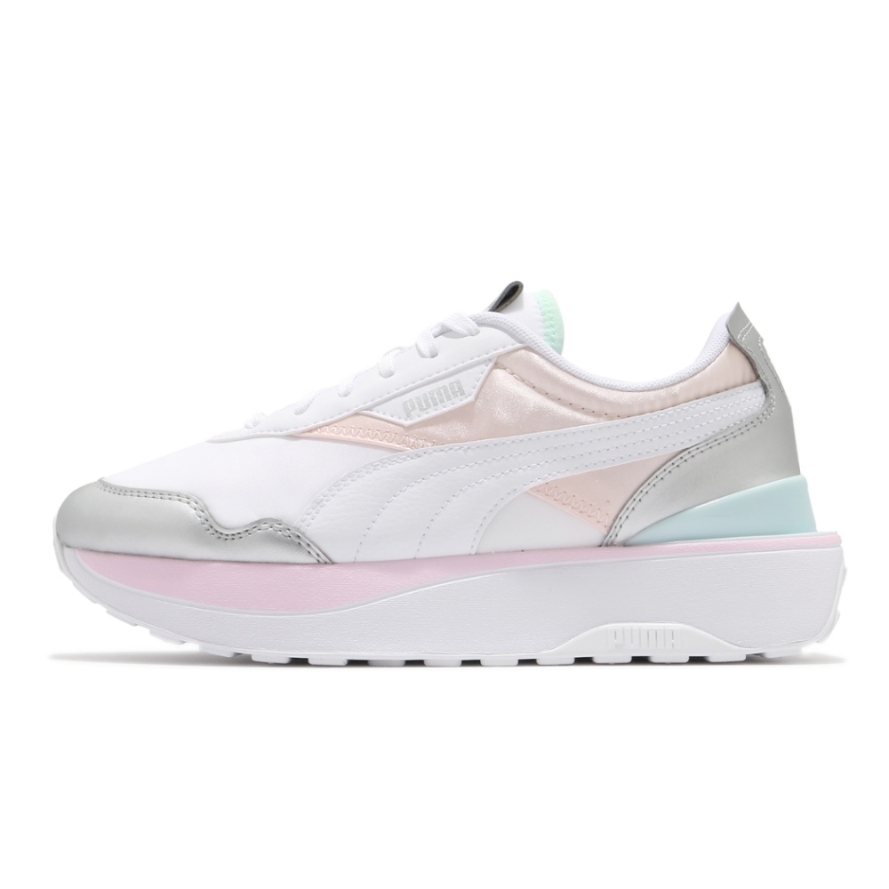 PUMA Cruise Rider Chrome Wns 女 休閒鞋 厚底 白銀-38050003