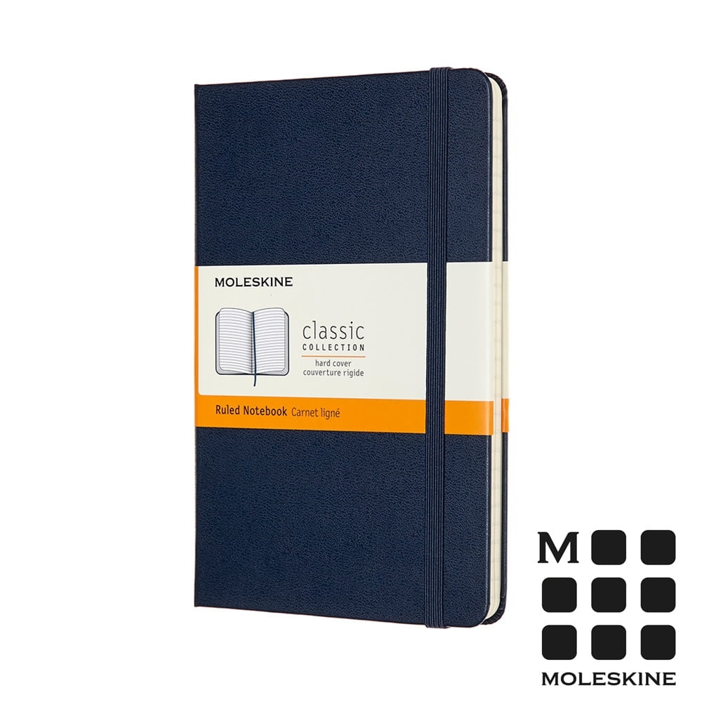 MOLESKINE 經典硬殼筆記本(M型)-橫線藍