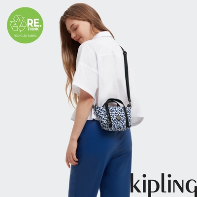 Kipling 豹紋印花迷你側肩隨身包-ART COMPACT