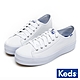 Keds TRIPLE KICK 學院風厚底帆布鞋-白 product thumbnail 1