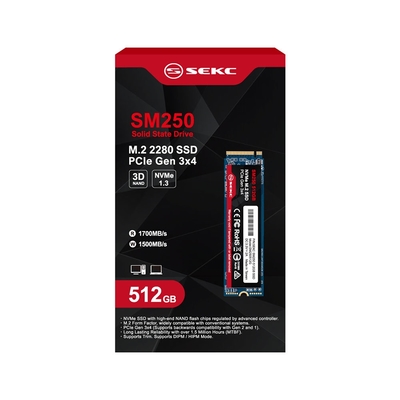 SEKC SM250 512GB NVMe M.2 2280 PCIe 固態硬碟