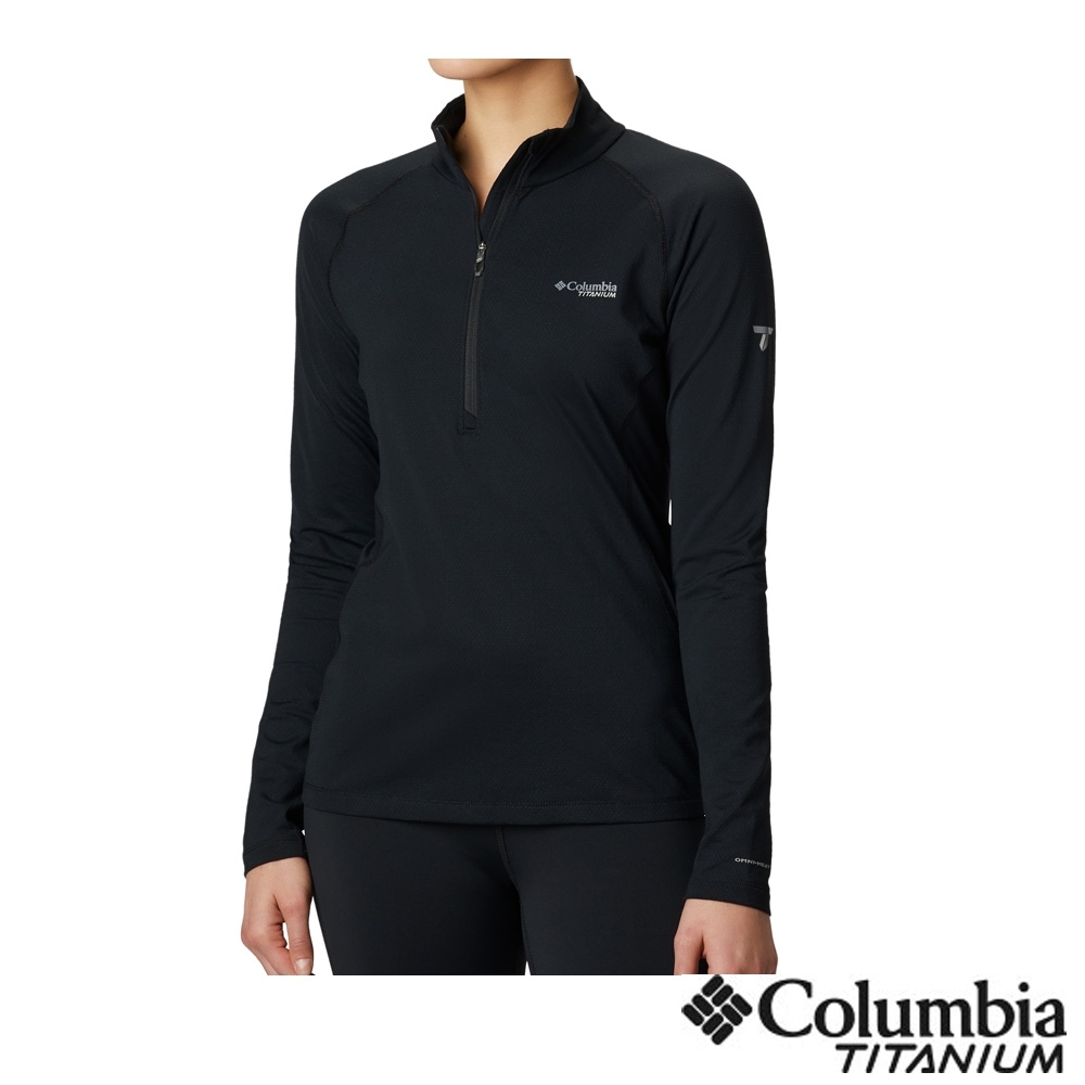Columbia 哥倫比亞 女款- 鈦Omni HEAT3D鋁點快排立領內著上衣
