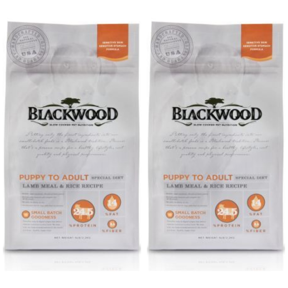 BlackWood 柏萊富 護膚亮毛(羊肉+米)全齡犬糧 5磅 2包