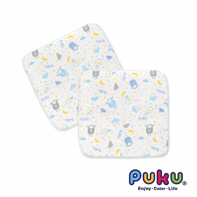 【PUKU】印花紗布手帕(2入)-30*30cm(水眠羊/粉眠羊)