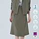 ILEY伊蕾 菱格織紋縲縈抓摺中長裙(深綠色；M-XL)1233012230 product thumbnail 1