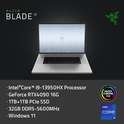 雷蛇Razer Blade 18 RZ09-0484UTM4-R3T1 18吋 INTEL 13代(銀)電競筆電