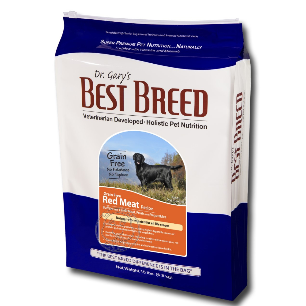 美國Best breed貝斯比》全齡犬無穀水牛肉+蔬果配方-6.8kg