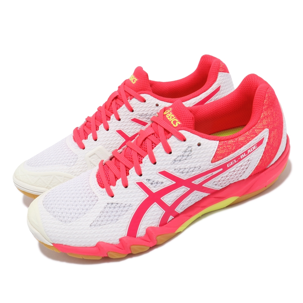 Asics 羽球鞋 GEL-Blade 7 運動 女鞋 亞瑟士 基本款 舒適 緩震 亞瑟膠 白 粉 1072A032100