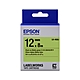 EPSON LK-4GBJ 消光霧面淺綠底黑字 標籤帶 12mm product thumbnail 1