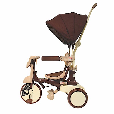 日本iimo #02 遮陽款 兒童三輪車(棕色) 腳踏車 手推車 | 幼兒三輪車 | Yahoo奇摩購物中心