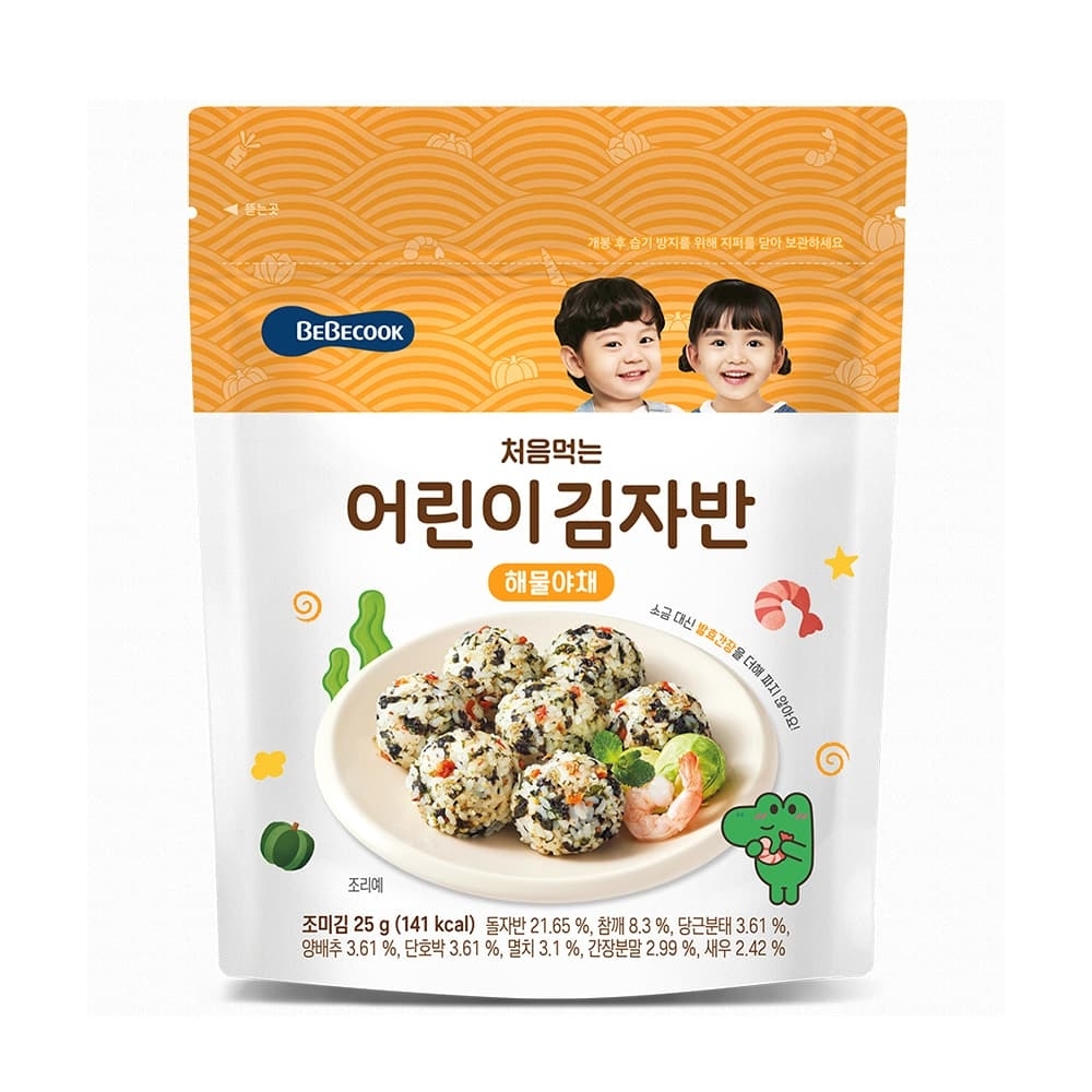 韓國【BEBECOOK】幼兒初食海苔酥-海味蔬菜 product image 1