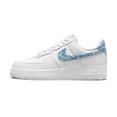 Nike Air Force 1 07 ESS 女 白藍 變形蟲 AF1 經典 低筒 運動 休閒鞋 DH4406-100