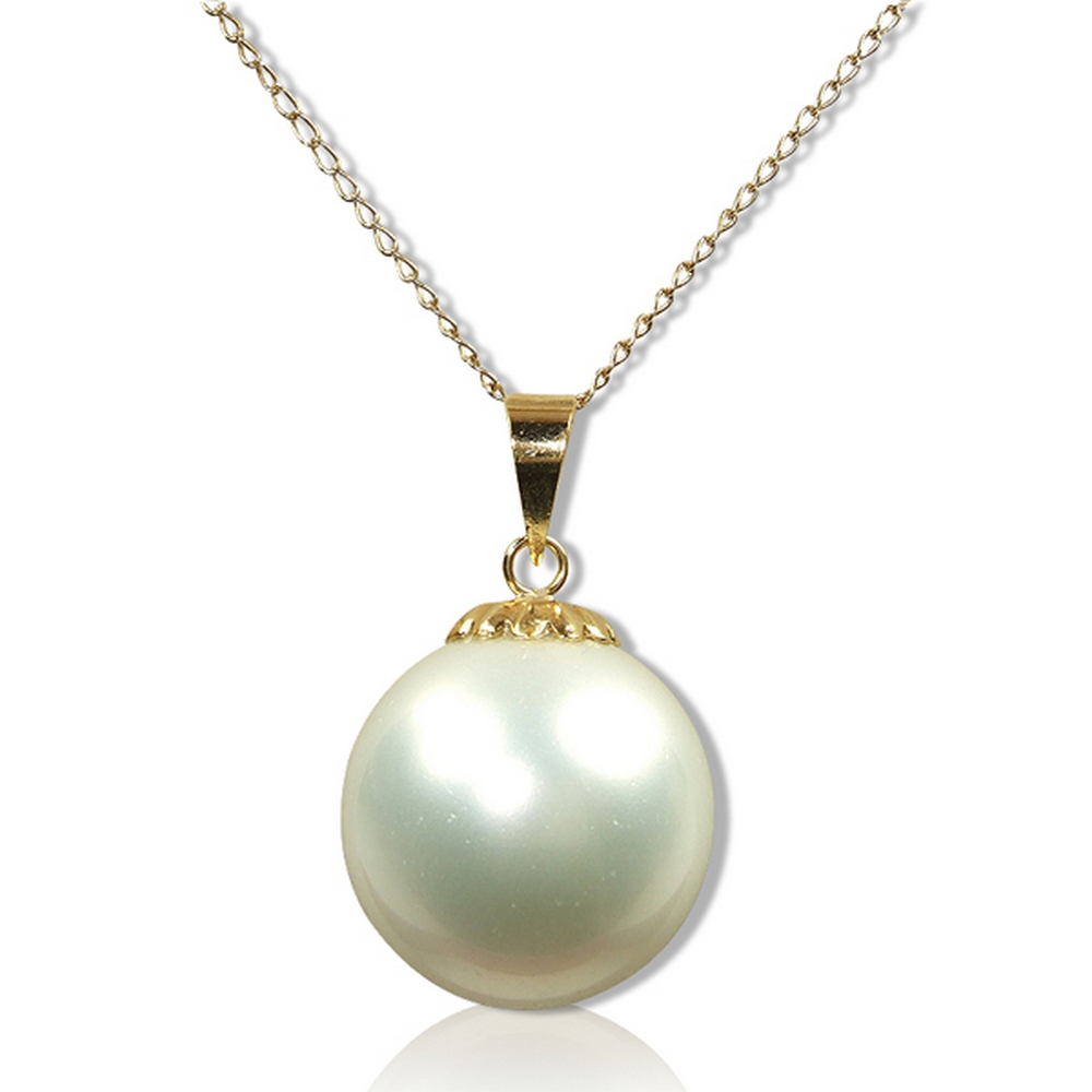 【小樂珠寶】甜美元素設計-3A南洋深海貝珍珠項鍊