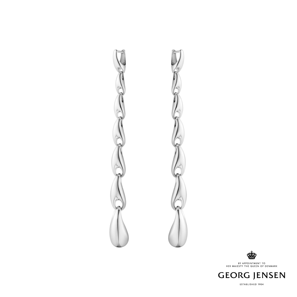 Georg Jensen 喬治傑生 REFLECT 超長款耳環-純銀