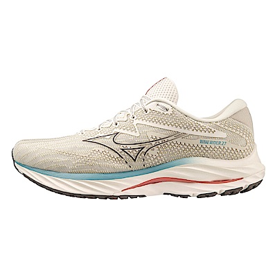 Mizuno Wave Rider 27 SW [J1GC230406] 男 慢跑鞋 運動 路跑 超寬楦 穩定 燕麥色