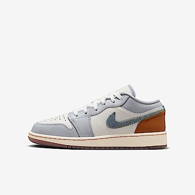 Nike Air Jordan 1 Low SE GS [FZ5046-041] 大童 休閒鞋 運動 喬丹 丹寧 灰藍