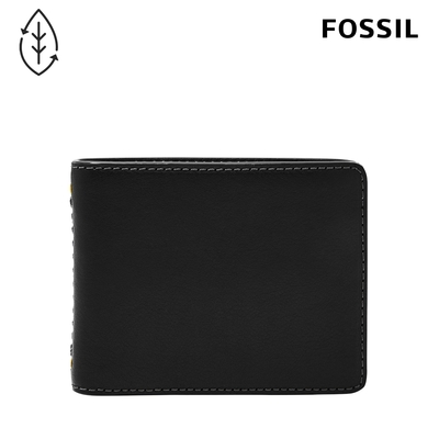 FOSSIL Tremont 義大利皮革真皮皮夾-黑色 ML4571001 (禮盒組附鐵盒)