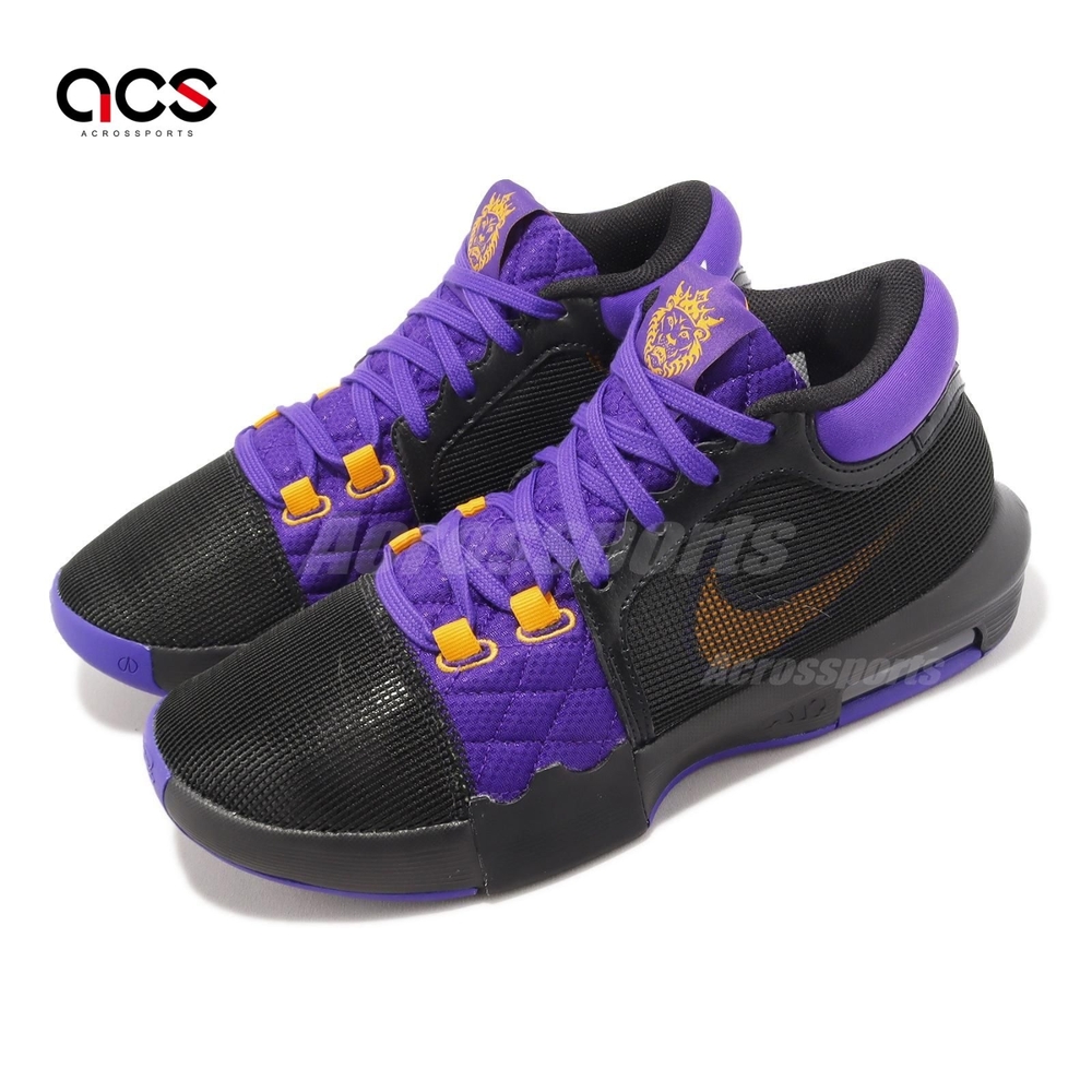 Nike 籃球鞋 LeBron Witness VIII EP 男鞋 黑 紫 湖人配色 LBJ Lakers FB2237-001