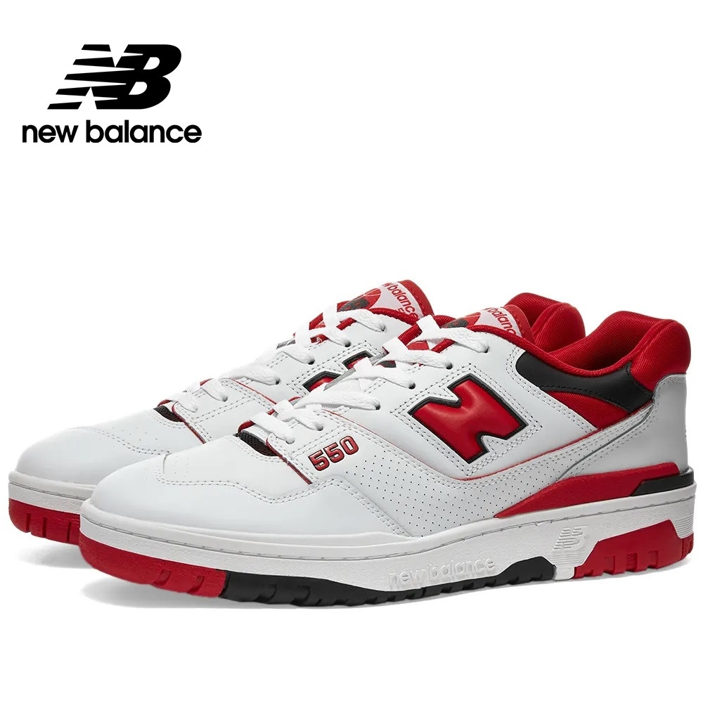 [New Balance]復古鞋_中性_白紅色_BB550SE1-D楦
