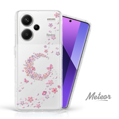 Meteor MI 紅米 Note 13 Pro+ 5G 奧地利水鑽彩繪防摔殼 - 櫻月