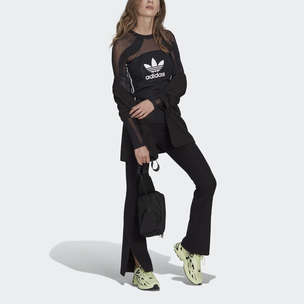 Adidas Mesh Top [II6115] 女長袖上衣運動休閒拼接吸濕排汗時尚穿搭