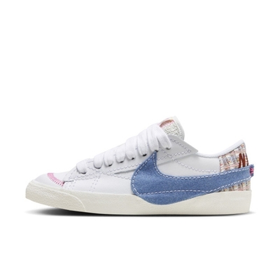 NIKE W BLAZER LOW 77 JUMBO 女休閒運動鞋-白彩-FJ7741141