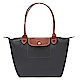 LONGCHAMP  Le-Pliage 長把小型尼龍手提包(小/鐵灰) product thumbnail 1