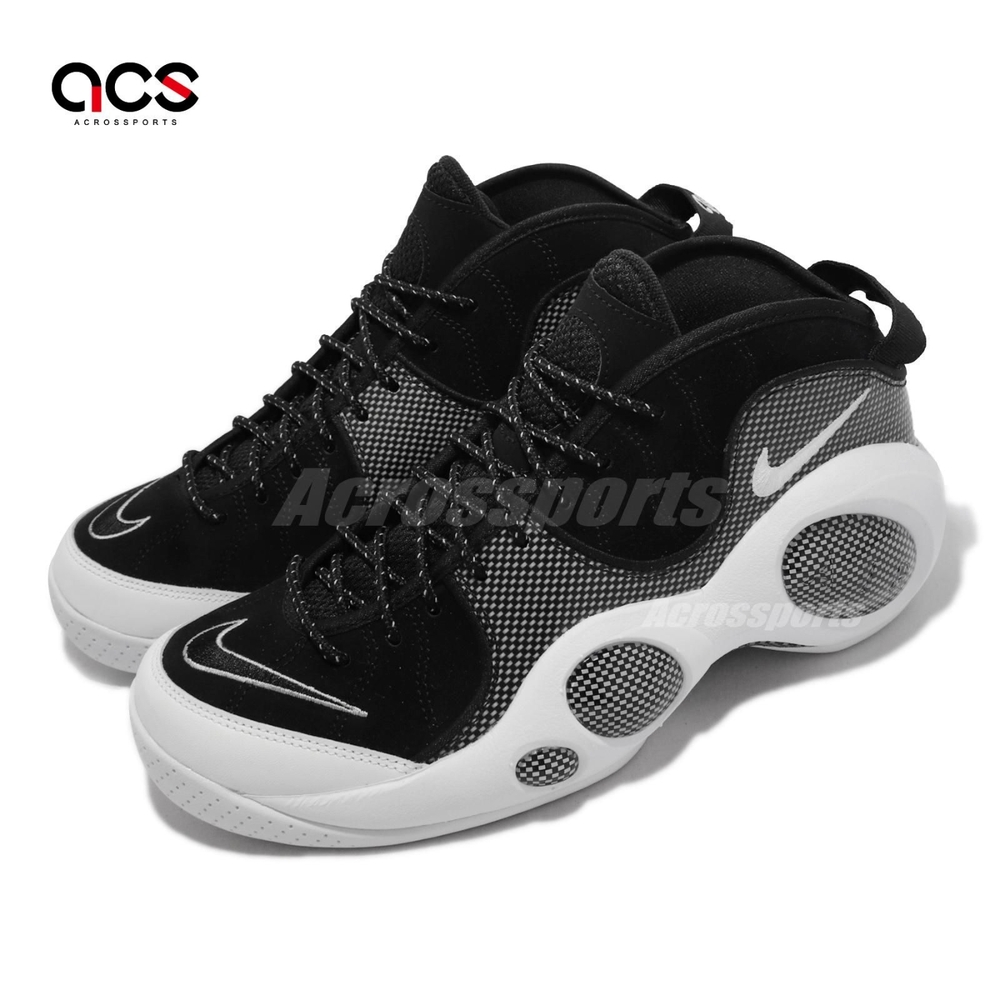 Nike 籃球鞋Air Zoom Flight 95 飛人OG 男鞋復古車輪鞋黑白DM0523-001