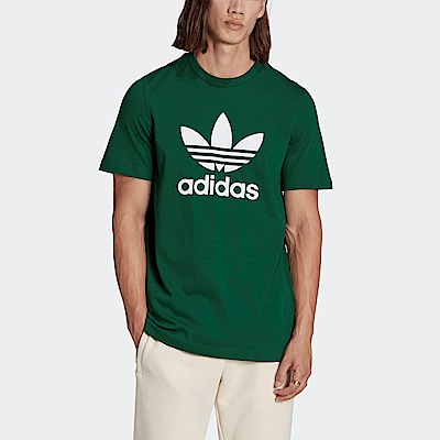 Adidas Trefoil T-Shirt [IA4819] 男 短袖 上衣 T恤 運動 經典 三葉草 休閒 穿搭 綠