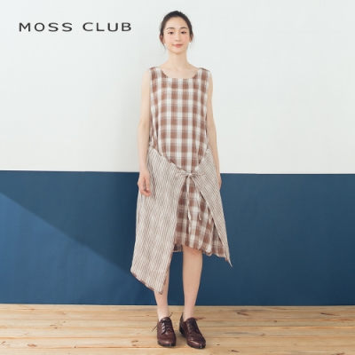 【MOSS CLUB】小清新拼接-洋裝(二色)