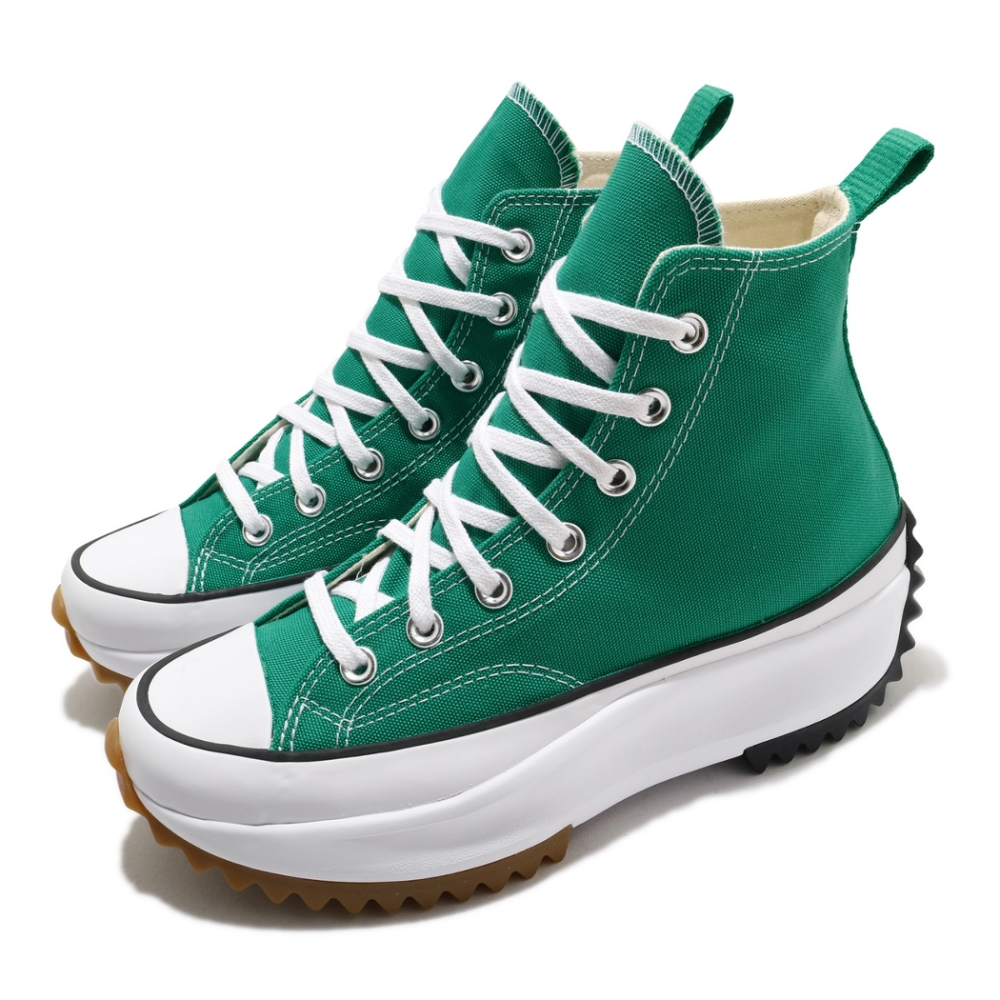 Converse 休閒鞋 Run Star Hike Hi 男女鞋 厚底 舒適 簡約 增高 帆布 穿搭 綠 白 170441C
