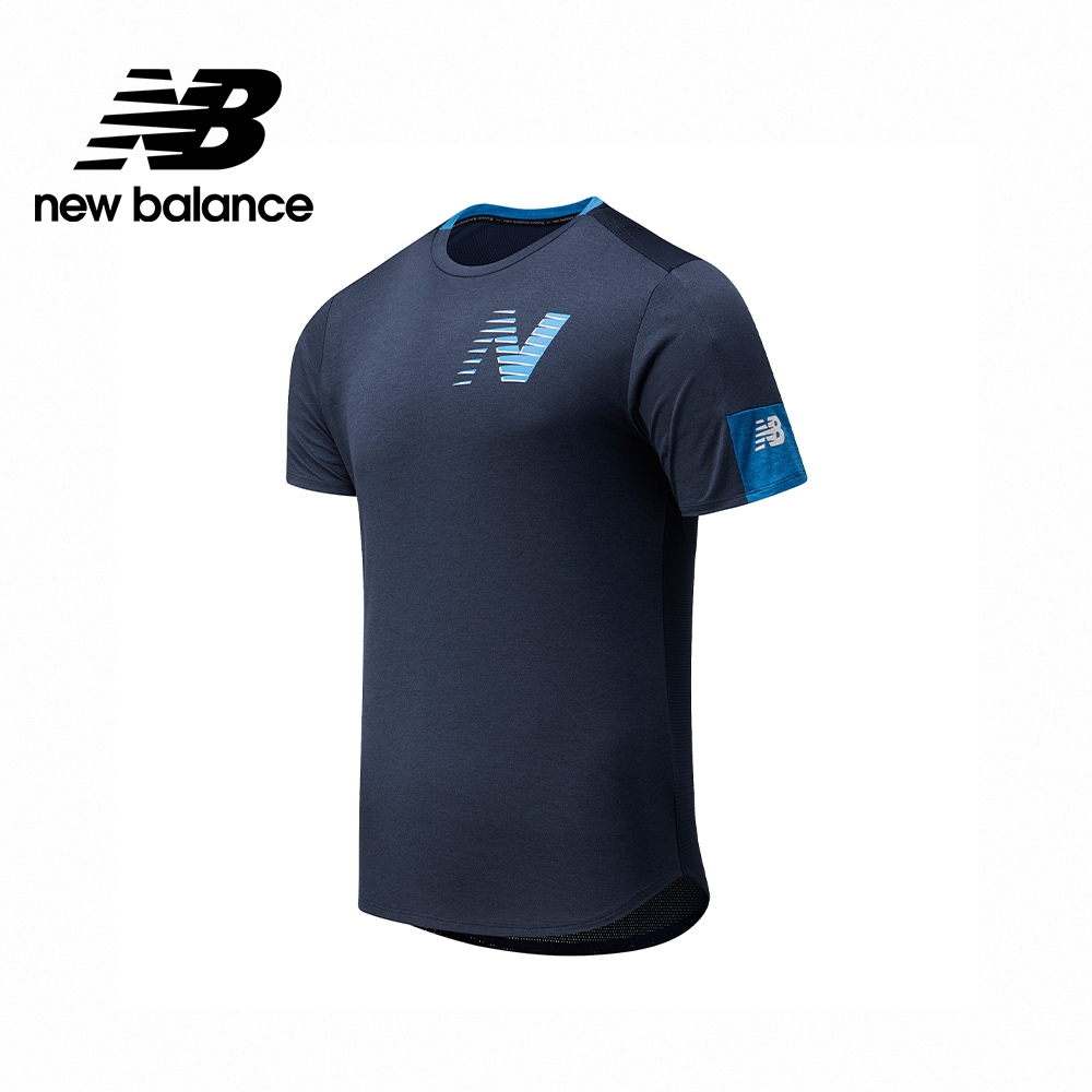 [New Balance]ICE短袖上衣_男性_深藍色_AMT11241EM1