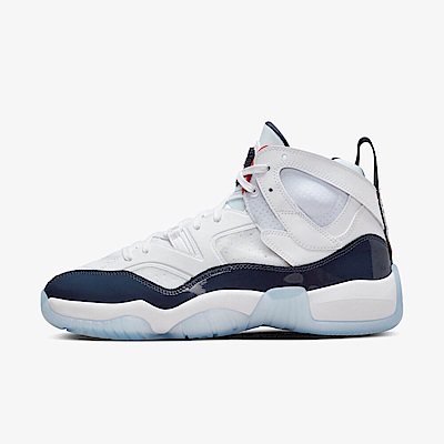 Nike Jumpman Two Trey [DO1925-102] 男 籃球鞋 運動 球鞋 果凍底 支撐 白 深藍