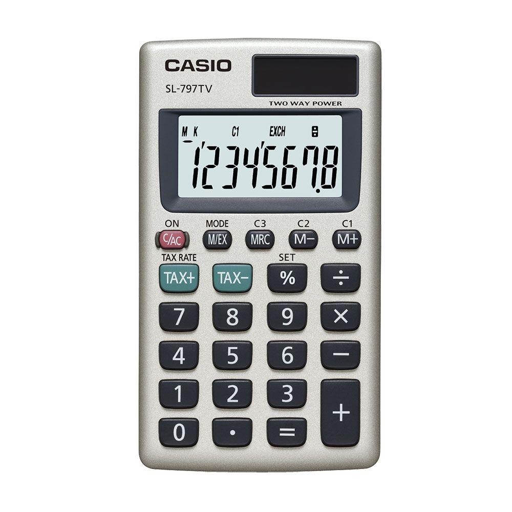 CASIO  8位數大型顯示幕計算機-金 (SL-797TV-GD)