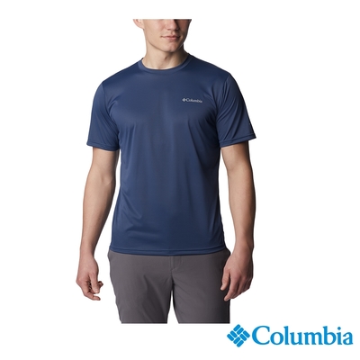 Columbia 哥倫比亞 男款-快排短袖上衣-深藍 UAE14190NY / S23