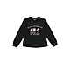 FILA KIDS 女童長袖圓領上衣-黑色 5TEX-8908-BK product thumbnail 1