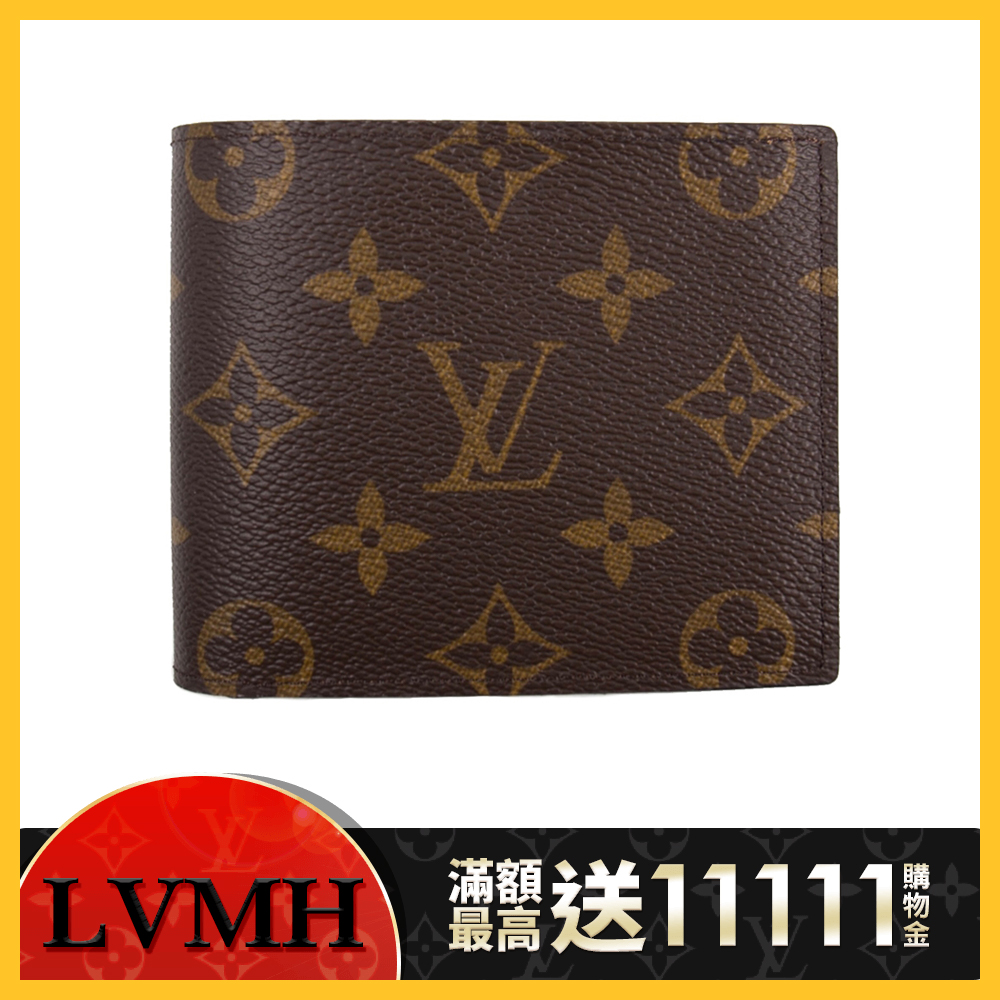 LV 老花 男款短夾 零錢袋款 MARCO Monogram  M62288